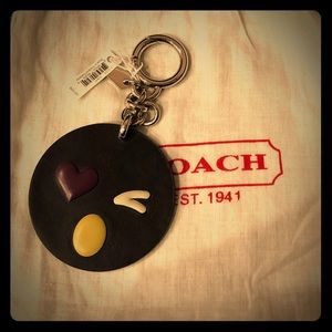 Coach Winky Face Keychain/Bag Charm NWT